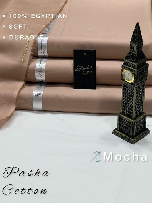 Pasha Mocha Premium Plus Eggplant Soft Cotton Unstitched Men’s Suit